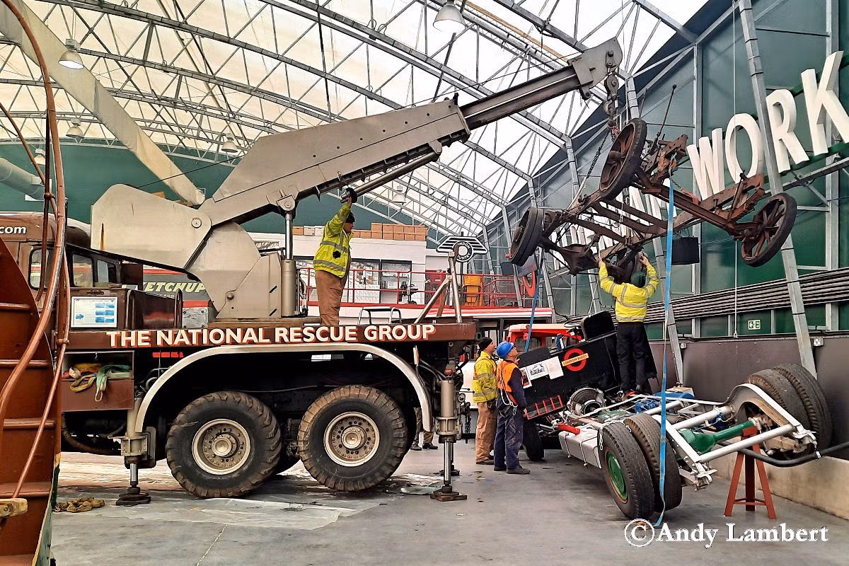 Inside the London Bus Museum at Brooklands
