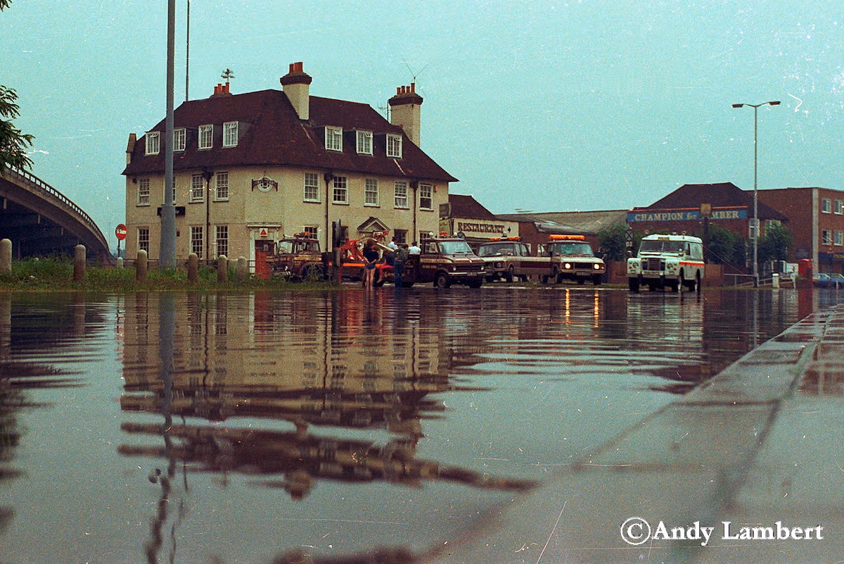 A3 Kingston flooded after torrential Rain