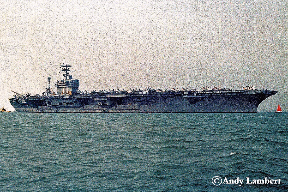 nuclear powered USS Nimitz off Portsmouth