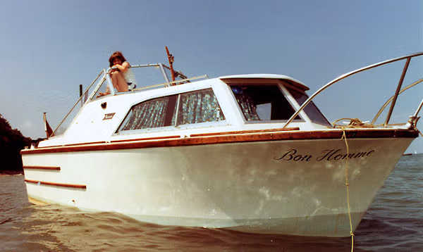 Boat Bon Homme in the eightes